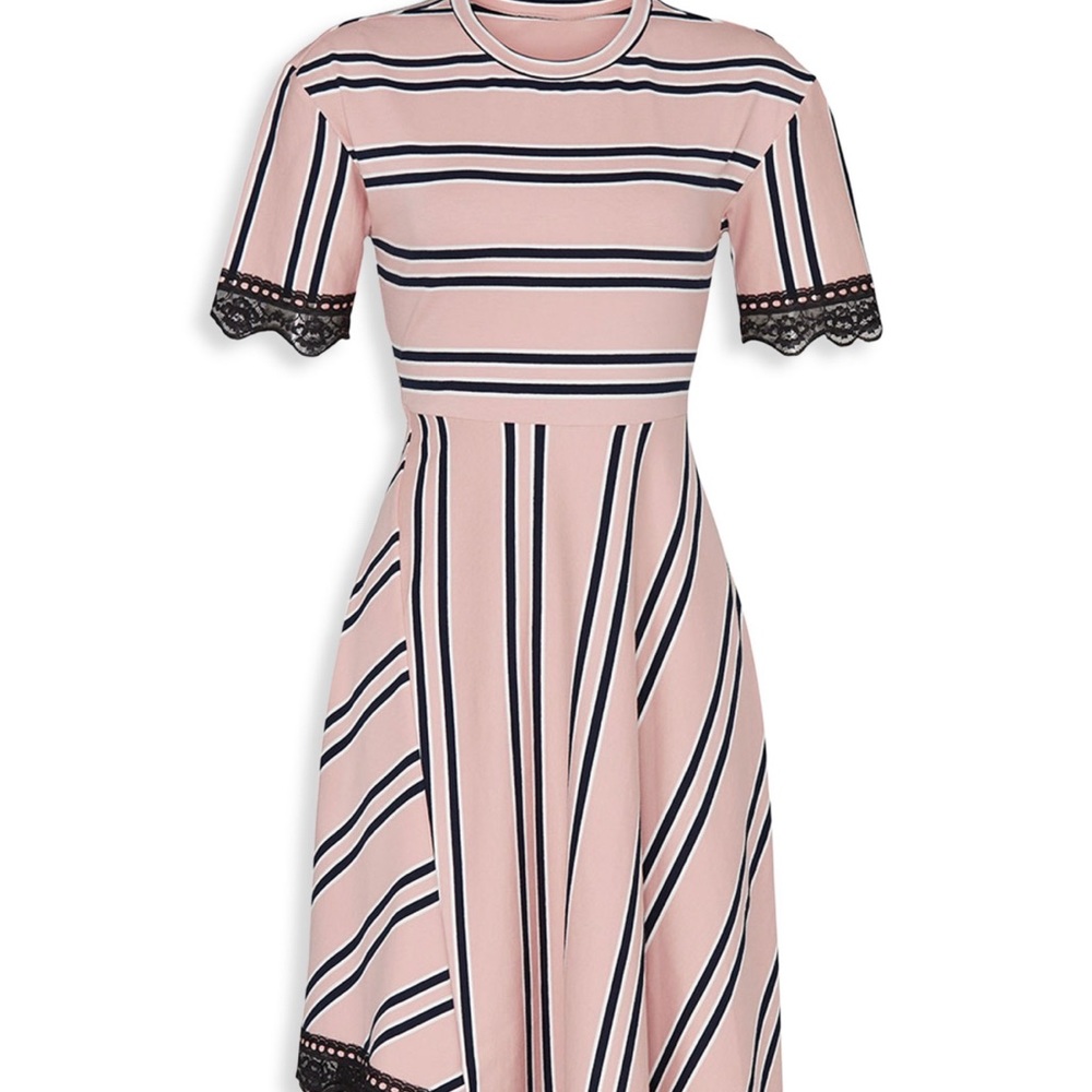 Stripe Asymmetric Dress